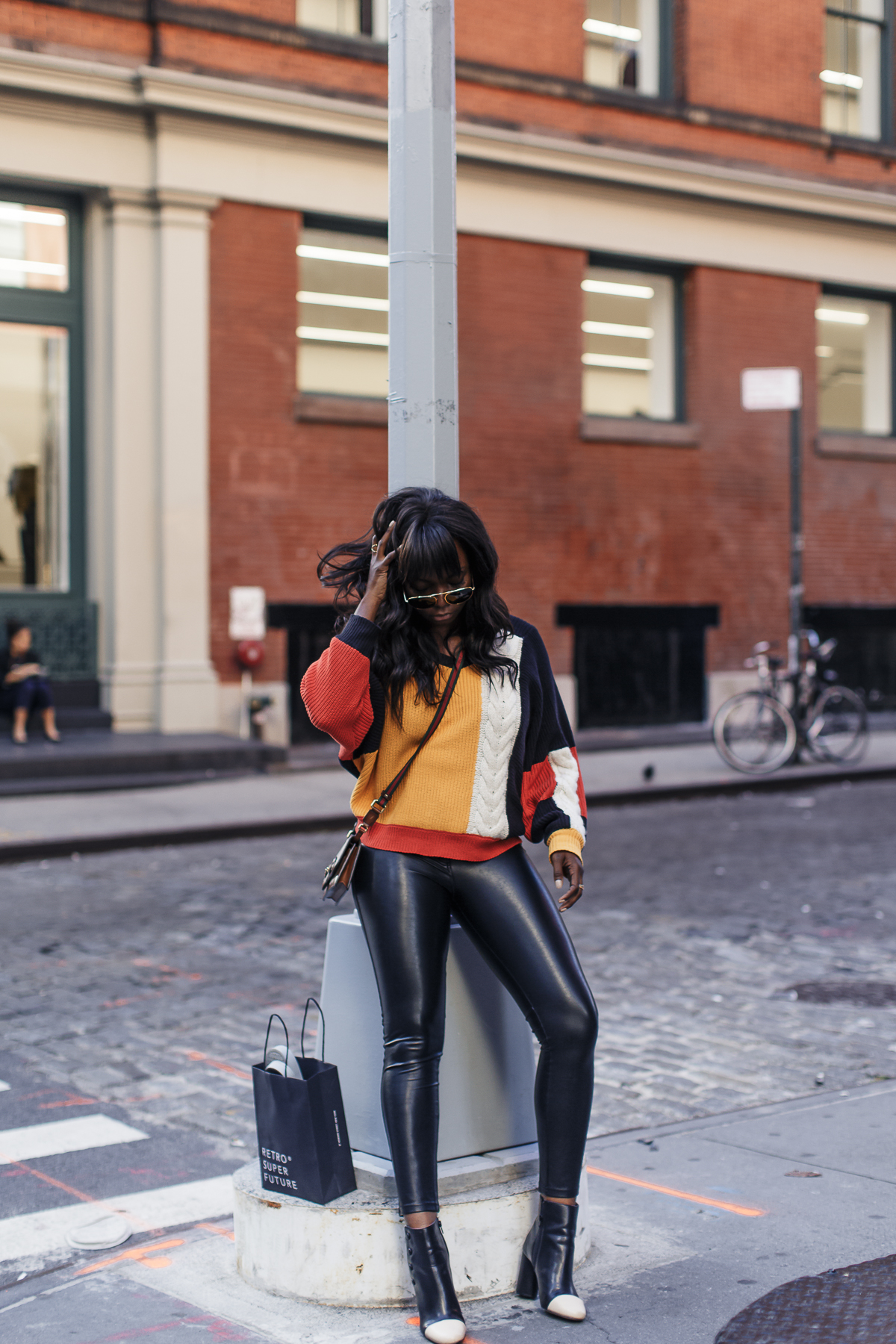 Half Color Block Sweater
