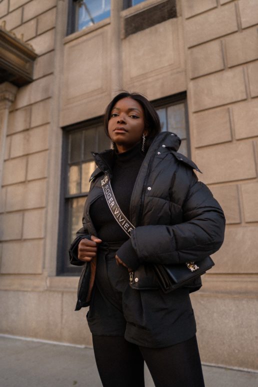 How to Rock a Black Puffer Coat Like a True New Yorker » coco bassey