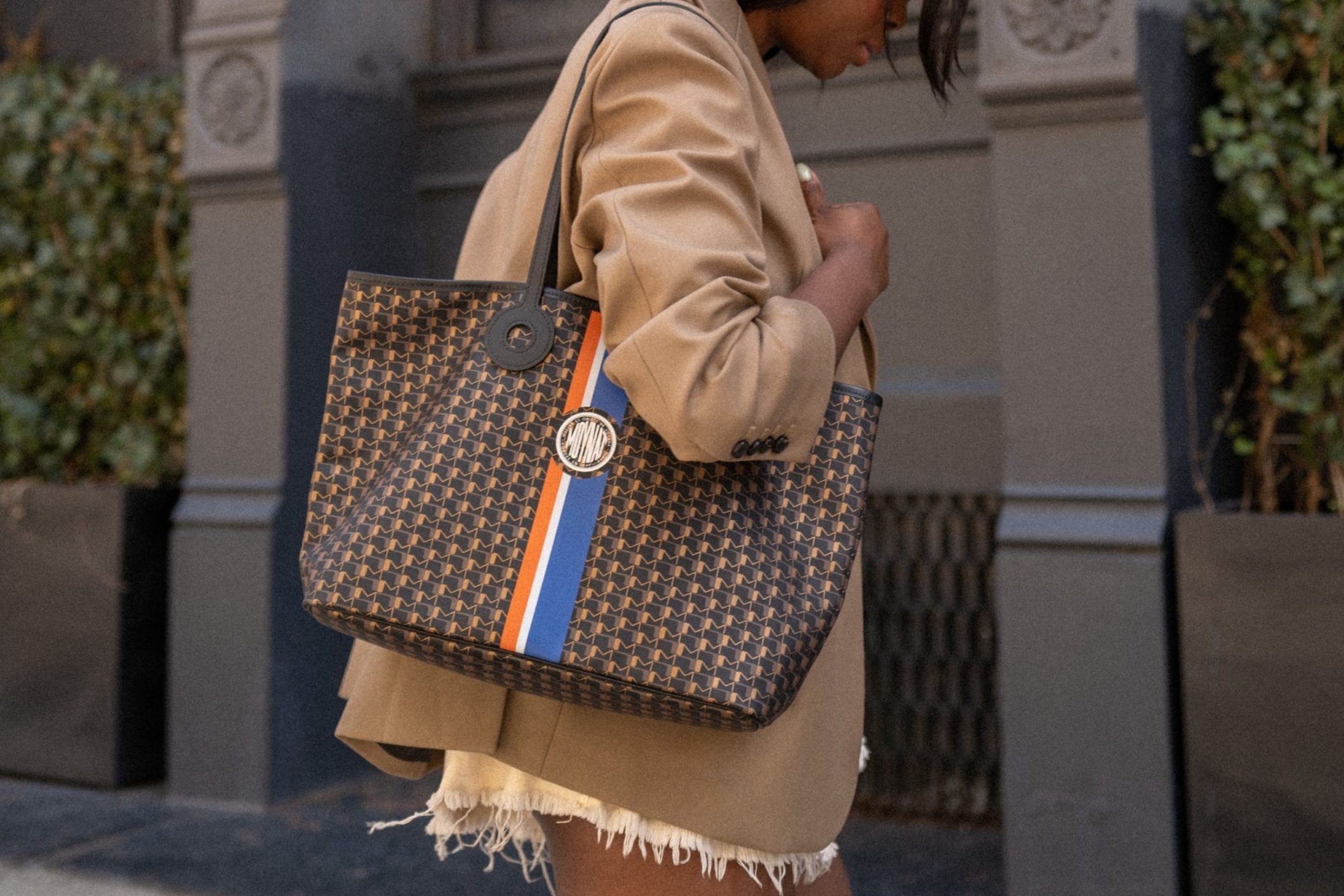 Grey Scarves Tassel Charm Shoulder Bag Simple Side Bag Office Handbag |  Baginning